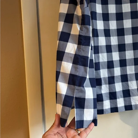 Talbots Audrey Shell Gingham Blue and White Plaid Top - Picture 11 of 13